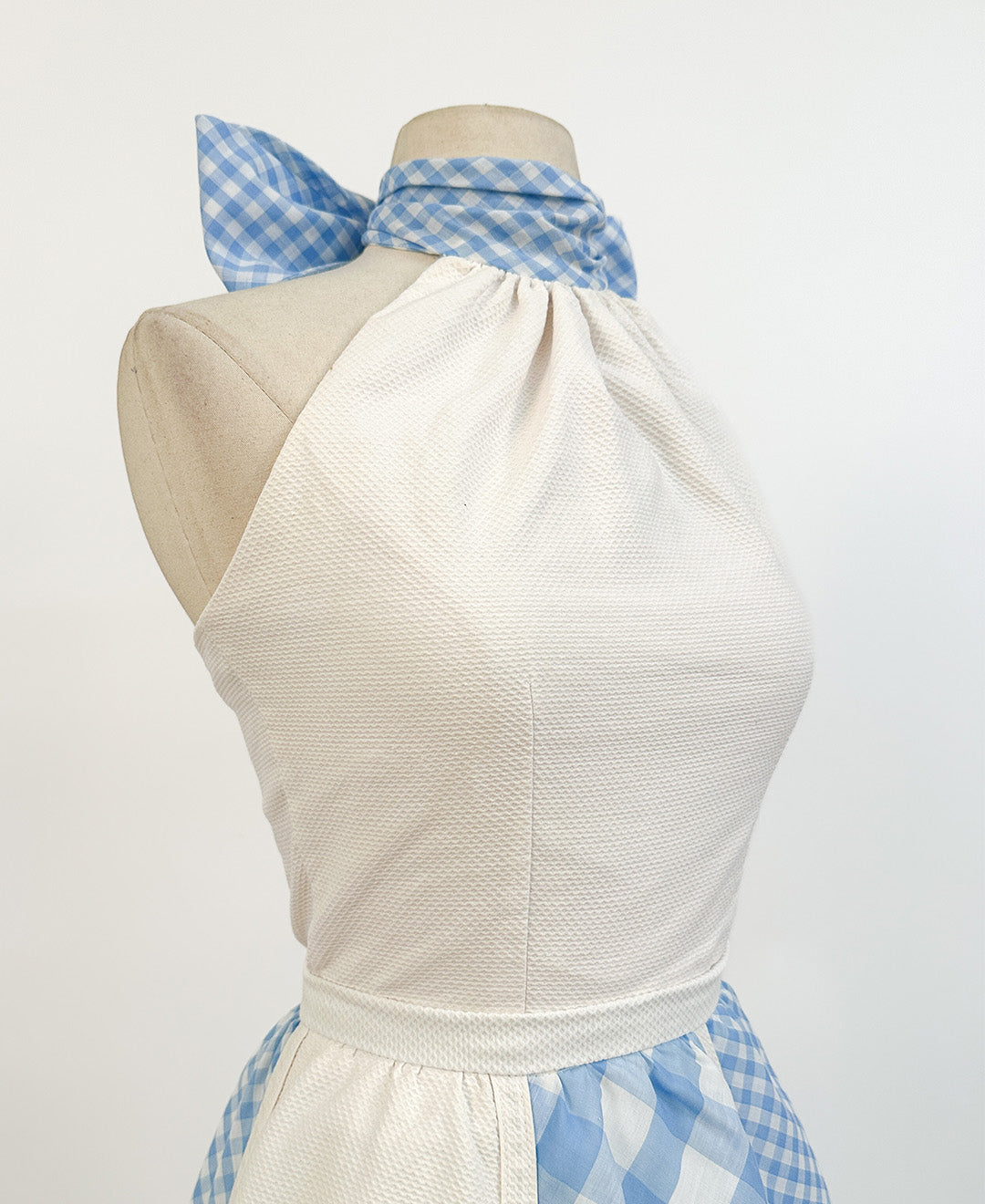 1960s Pale Blue Gingham Two-Piece / Waist 26