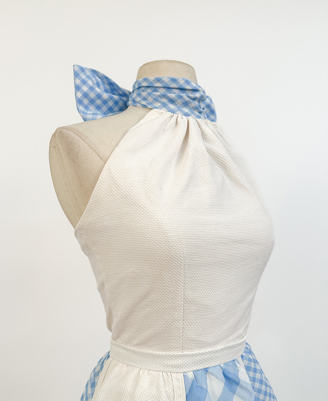 1960s Pale Blue Gingham Two-Piece / Waist 26