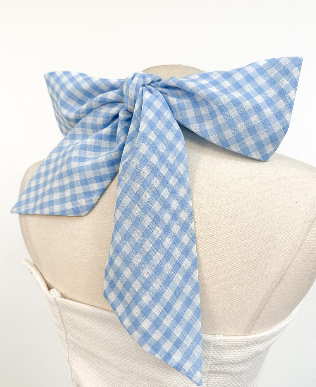 1960s Pale Blue Gingham Two-Piece / Waist 26