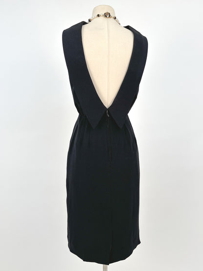 1960s Chic LBD with Glamorous Back / Waist 24