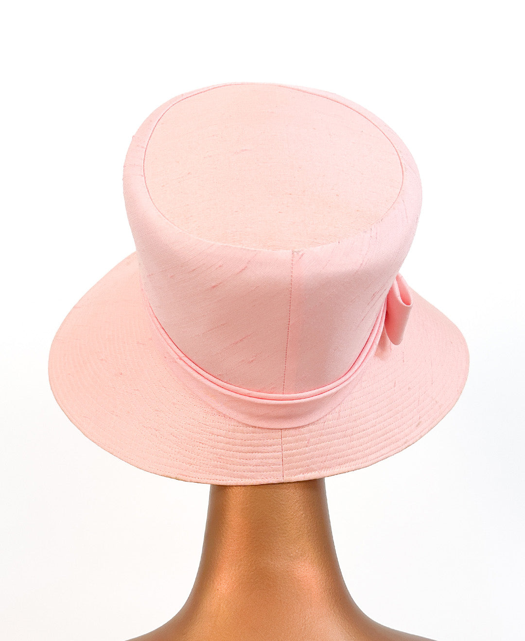 1960s Pink Bonnet-Styled Wide Brim Hat