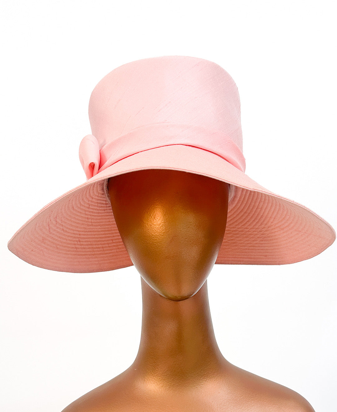 1960s Pink Bonnet-Styled Wide Brim Hat