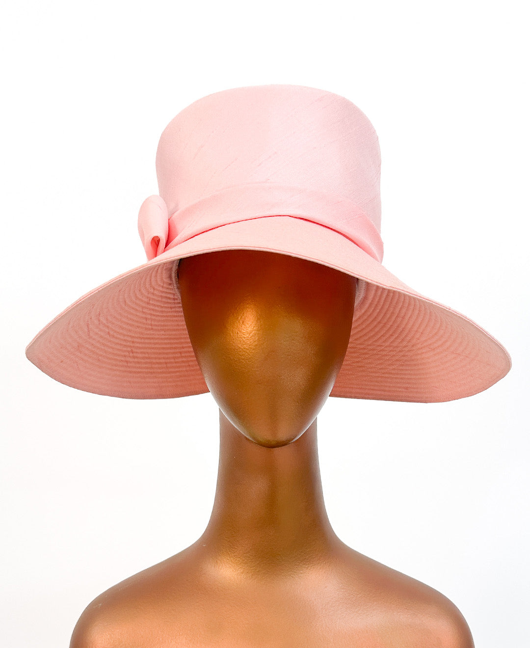 1960s Pink Bonnet-Styled Wide Brim Hat