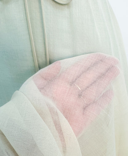 1960s Sea Green and Lace Dress / Waist 28