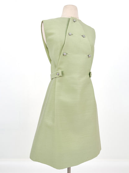 1960s Matching Pistachio Shift Dress & Swing Jacket / Bust 42