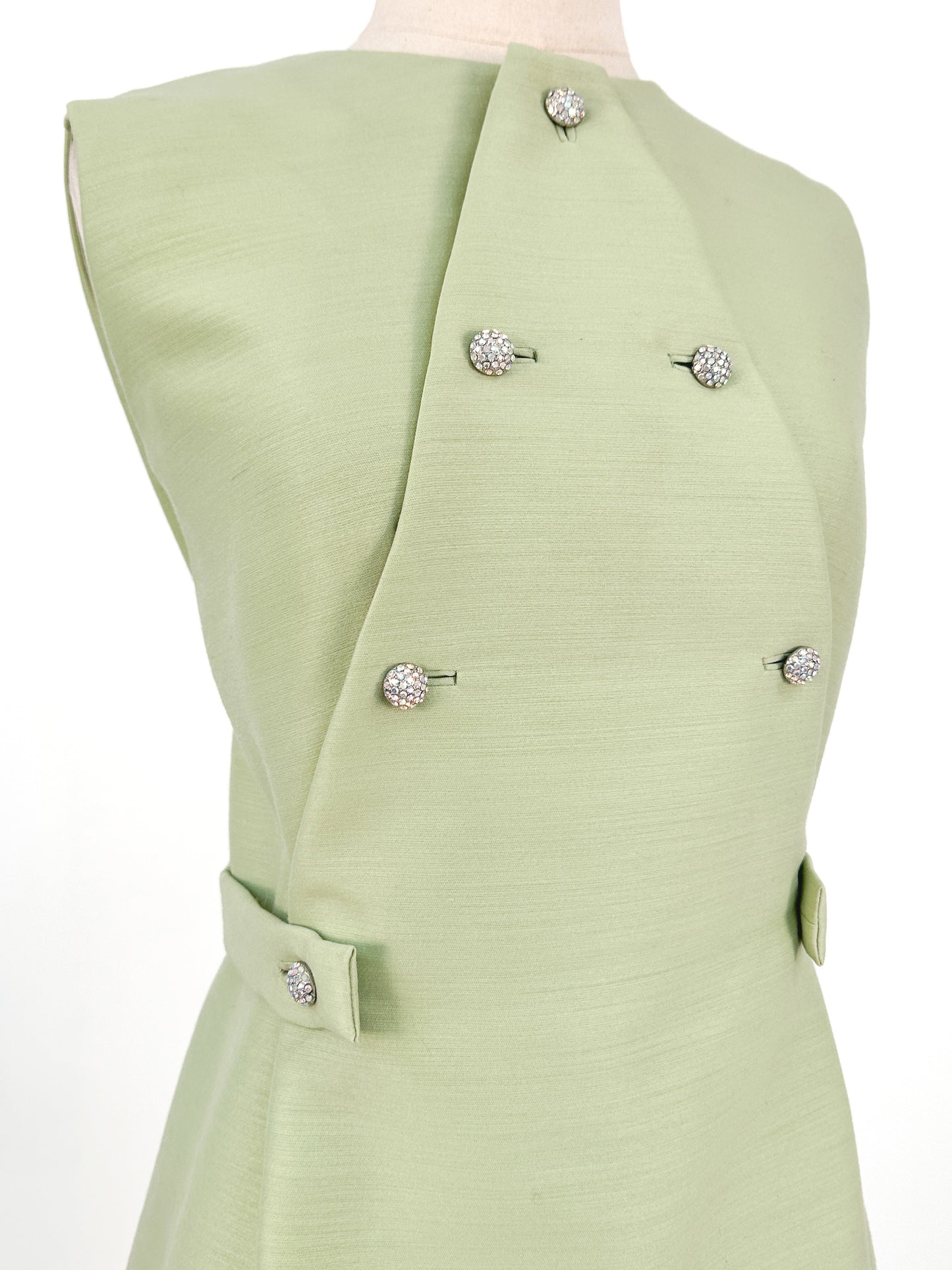 1960s Matching Pistachio Shift Dress & Swing Jacket / Bust 42