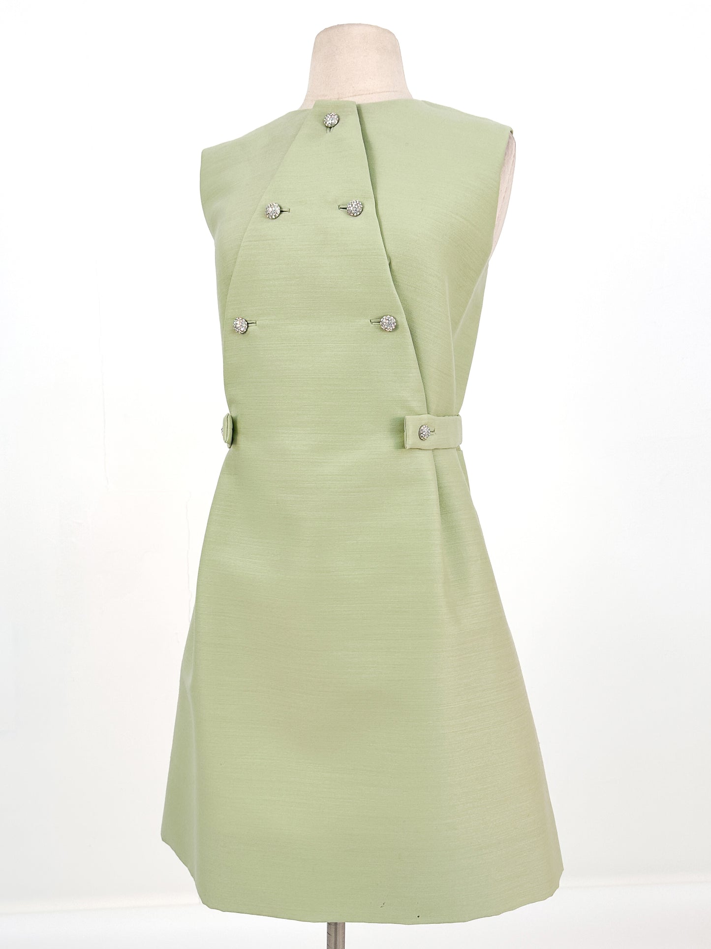 1960s Matching Pistachio Shift Dress & Swing Jacket / Bust 42