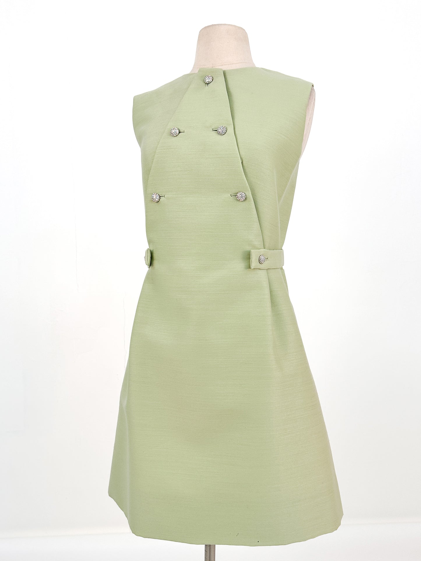 1960s Matching Pistachio Shift Dress & Swing Jacket / Bust 42