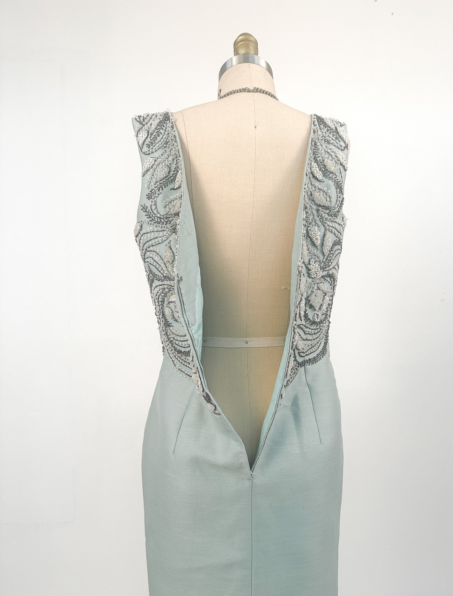 1960sCocktail Dress with Heavily Beaded Bodice / Waist 26-28