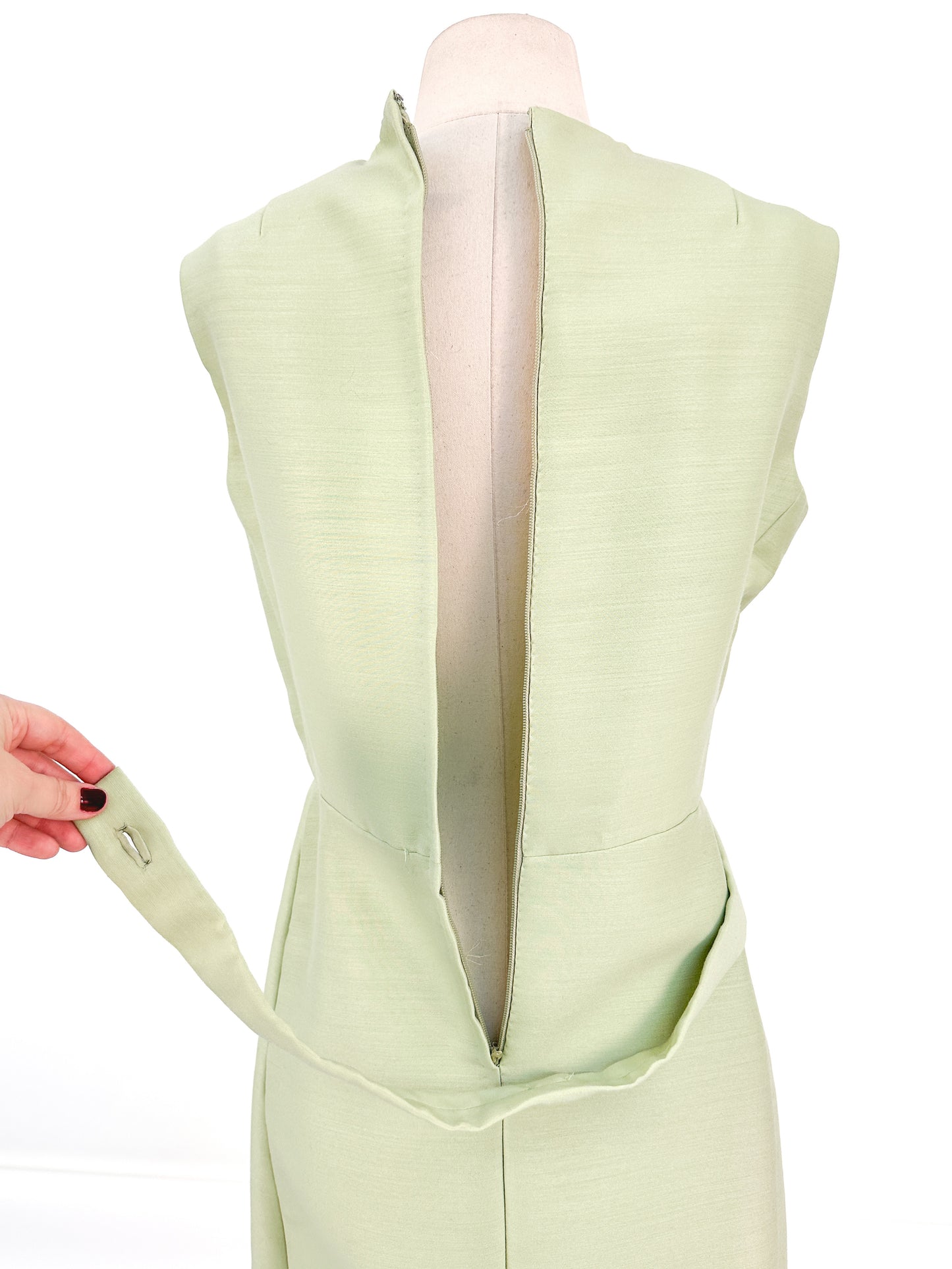 1960s Matching Pistachio Shift Dress & Swing Jacket / Bust 42