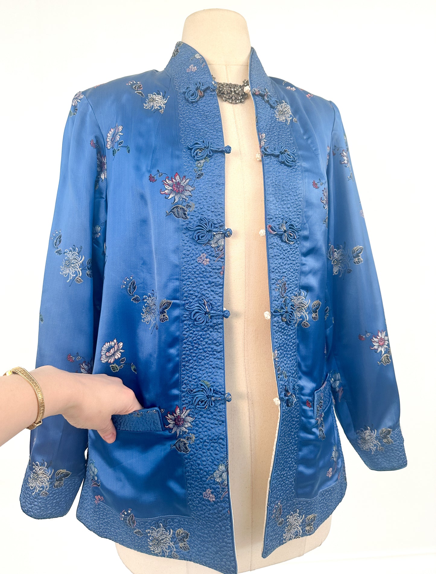 1950-60s Revisable Chinese Silk Jacket / Bust
