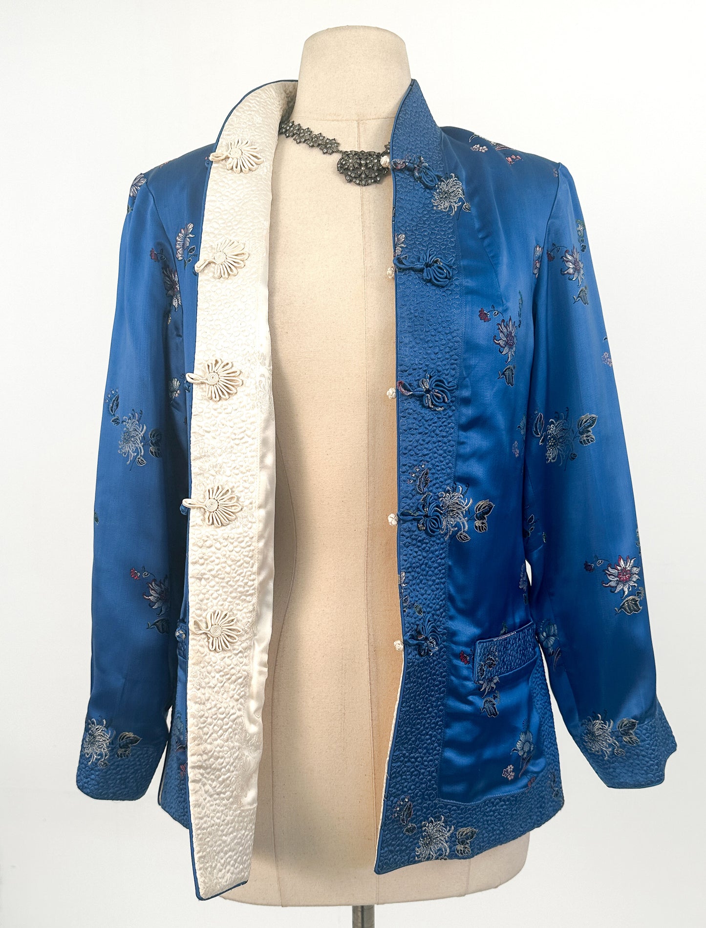 1950-60s Revisable Chinese Silk Jacket / Bust