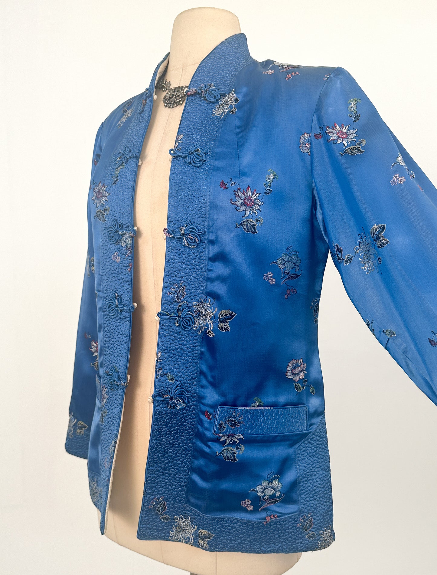 1950-60s Revisable Chinese Silk Jacket / Bust