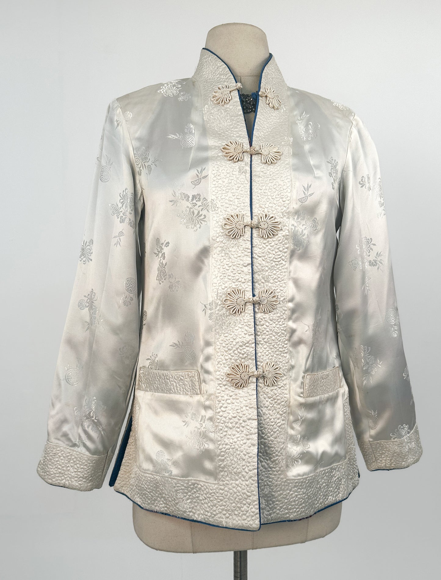 1950-60s Revisable Chinese Silk Jacket / Bust