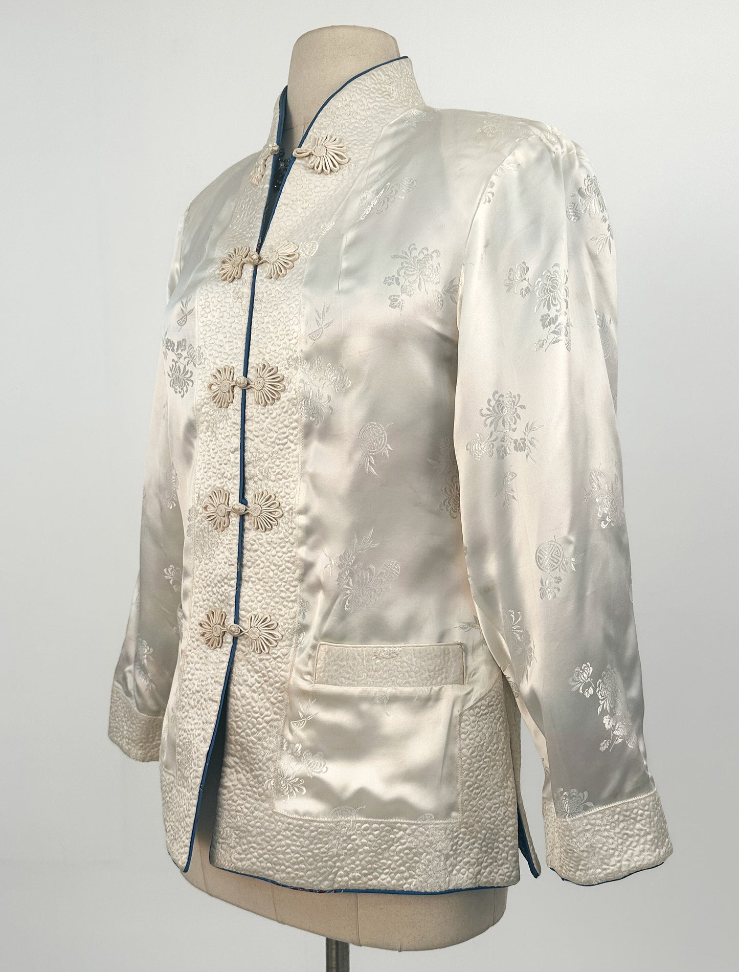 1950-60s Revisable Chinese Silk Jacket / Bust