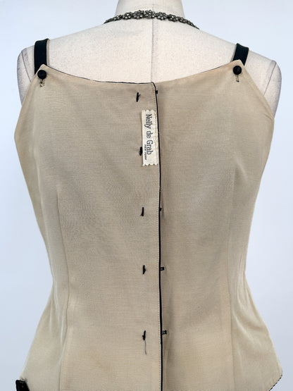 1950s Matching Two-Piece Top and Circle Skirt / Waist 26