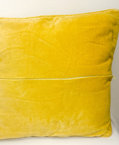 1940-50s Needlepoint Violets Throw Pillow