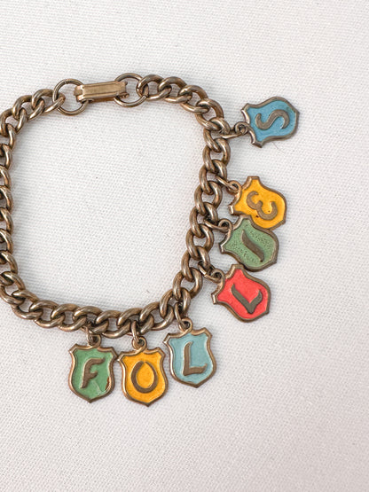 1950s ICE FOLLIES Charm Bracelet