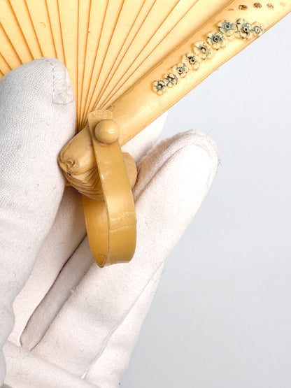 Late 1800s Antique Celluloid Hand Fan