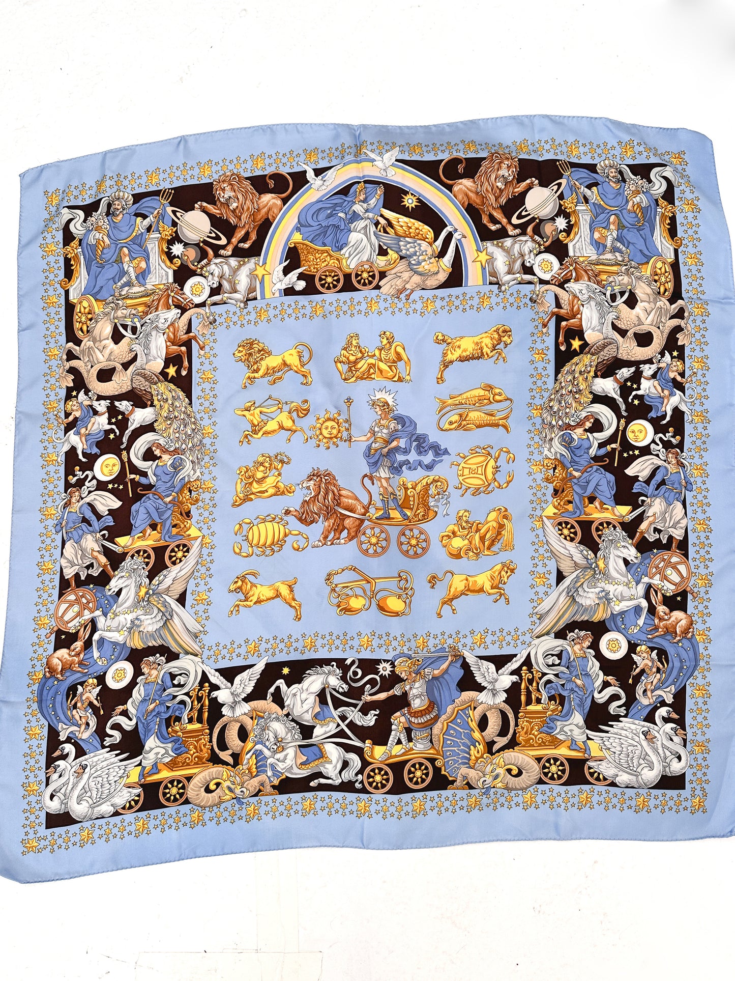 Vintage Zodiac, Stars and Mythological Scarf