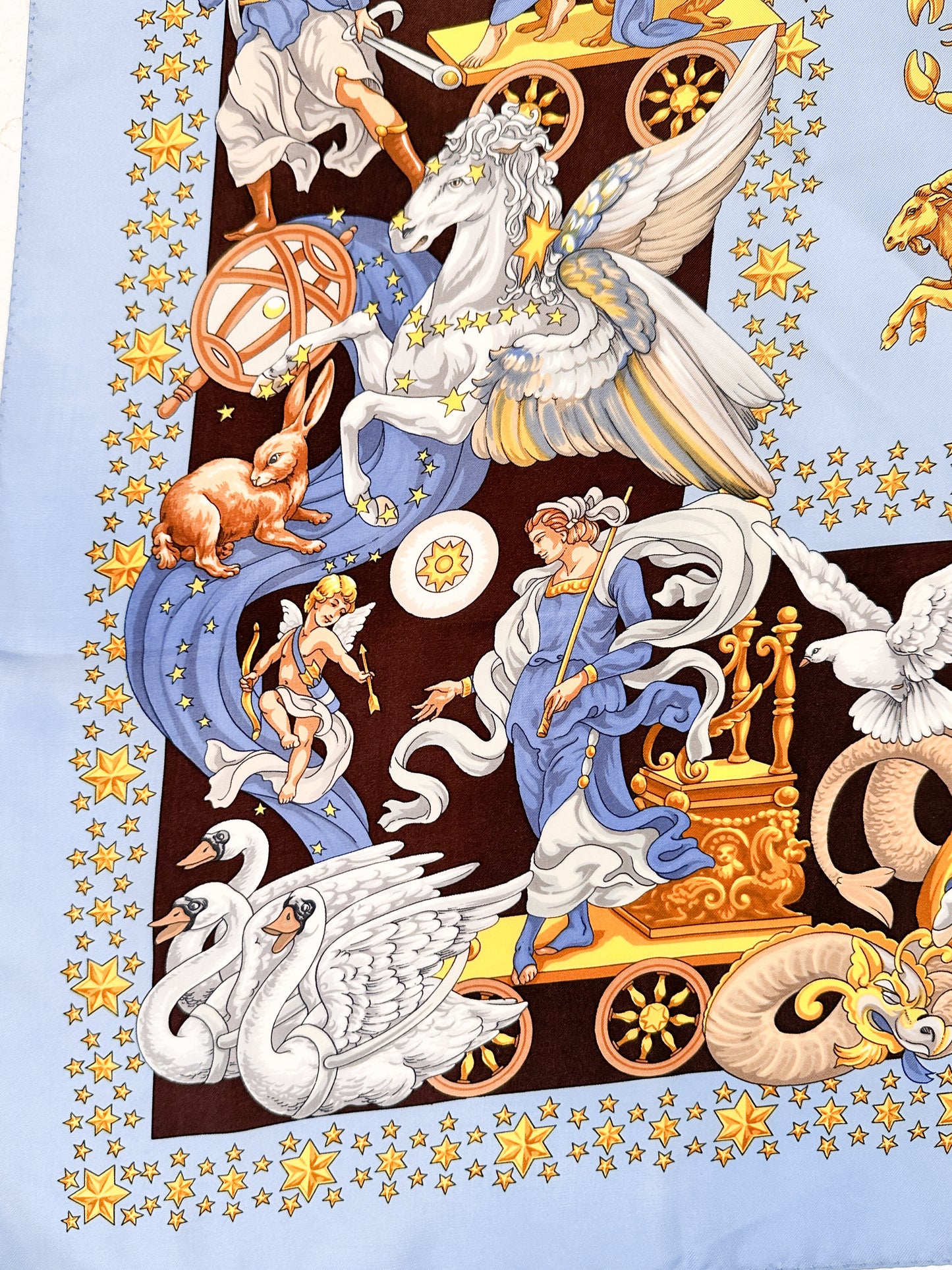 Vintage Zodiac, Stars and Mythological Scarf