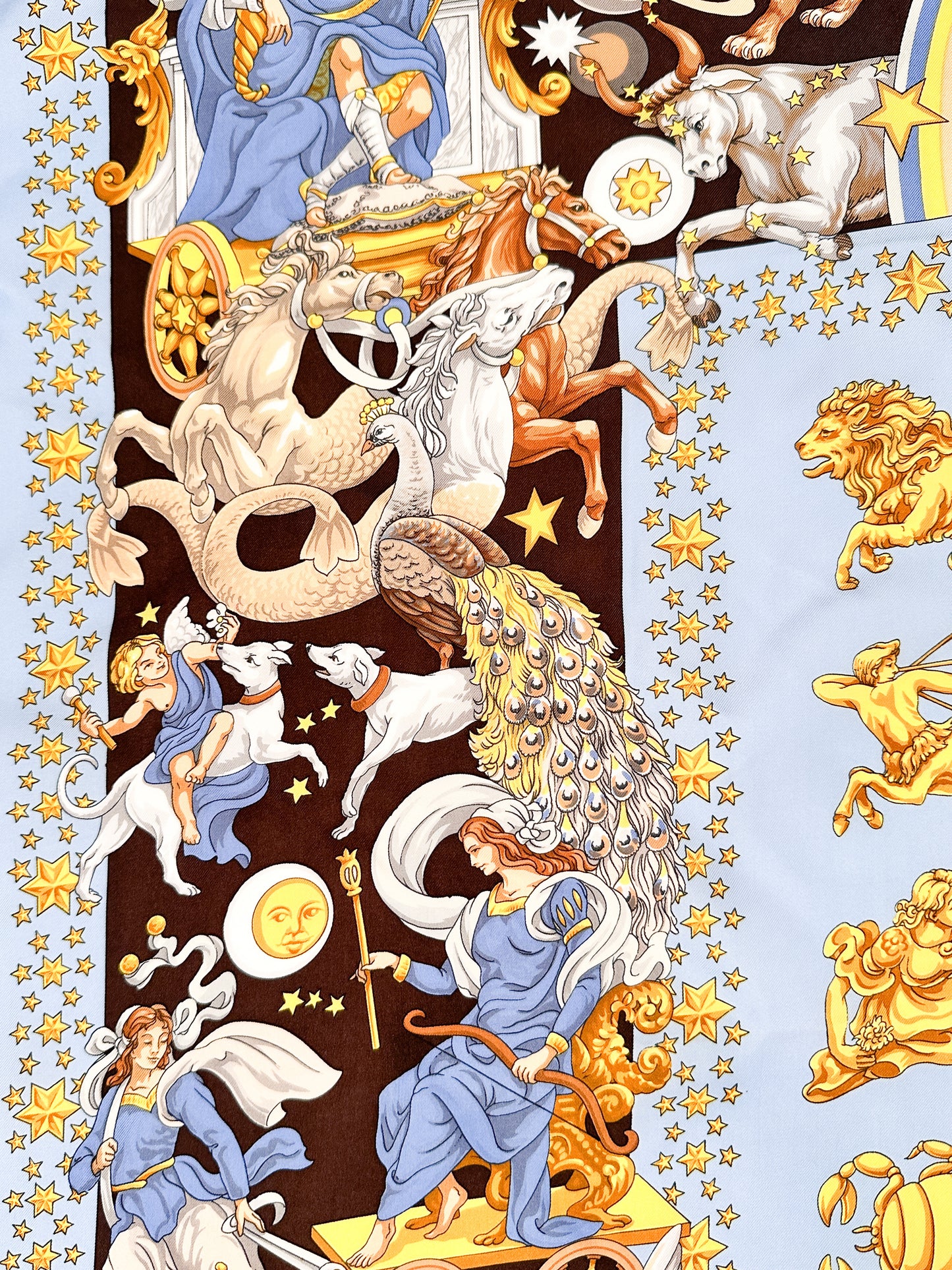 Vintage Zodiac, Stars and Mythological Scarf