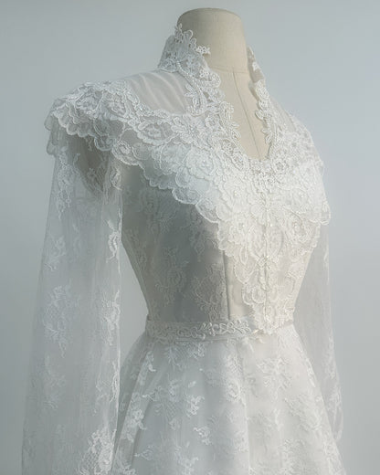 1970s 'The Eternal Vow' Wedding Gown / X-Small