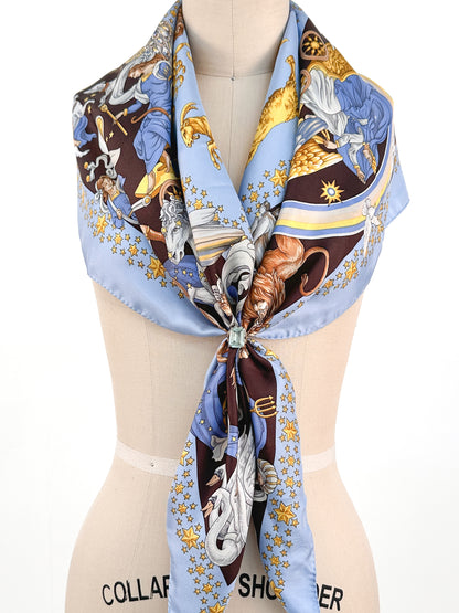 Vintage Zodiac, Stars and Mythological Scarf