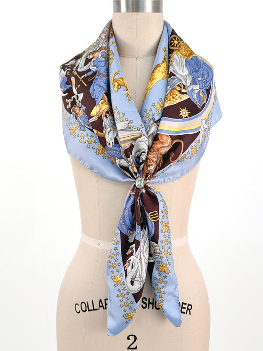 Vintage Zodiac, Stars and Mythological Scarf