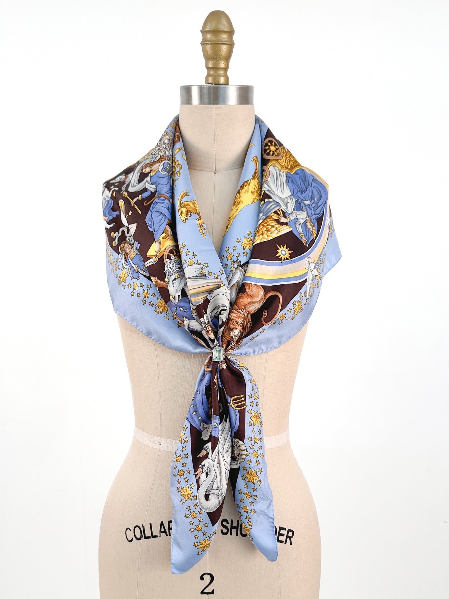 Vintage Zodiac, Stars and Mythological Scarf