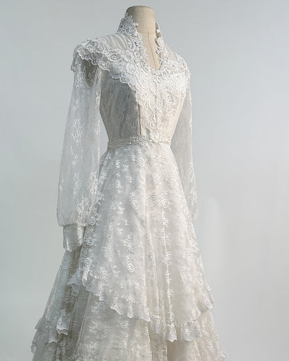 1970s 'The Eternal Vow' Wedding Gown / X-Small