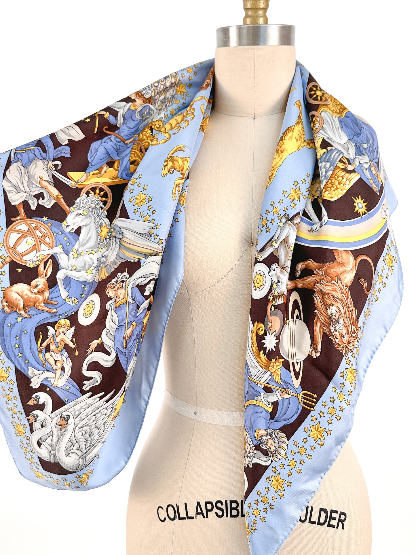 Vintage Zodiac, Stars and Mythological Scarf
