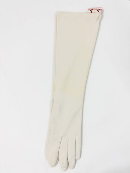1950-60s White Mid-Length Gloves in Original Packaging