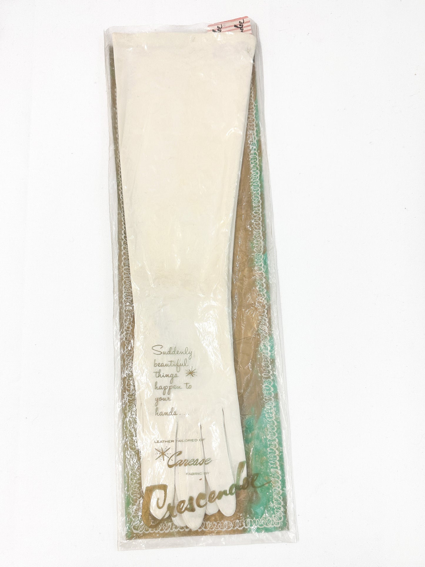 1950-60s White Mid-Length Gloves in Original Packaging