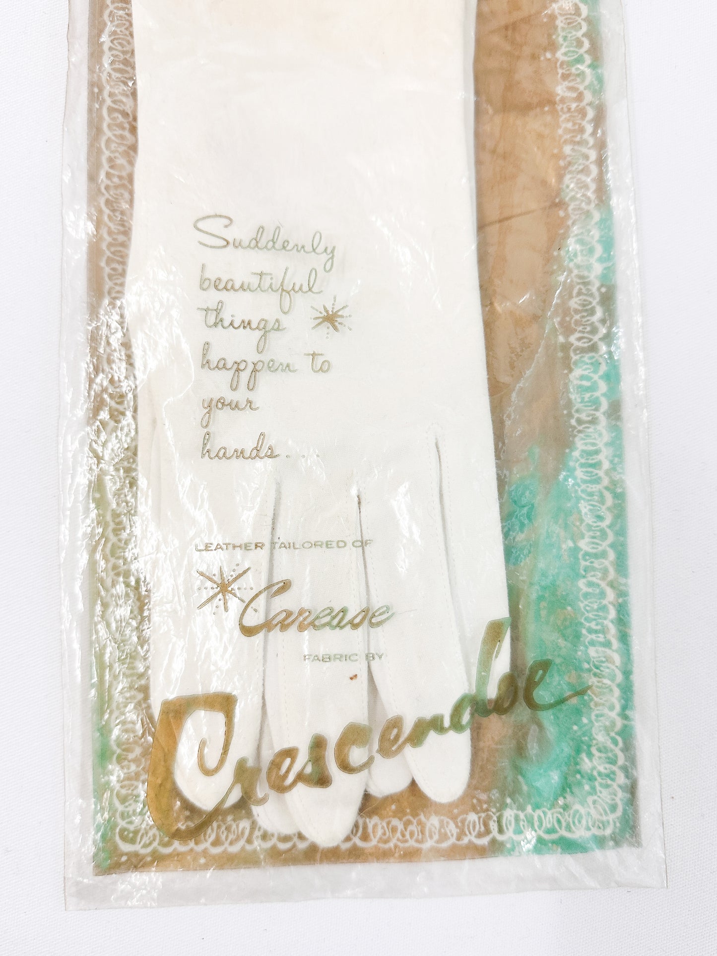 1950-60s White Mid-Length Gloves in Original Packaging