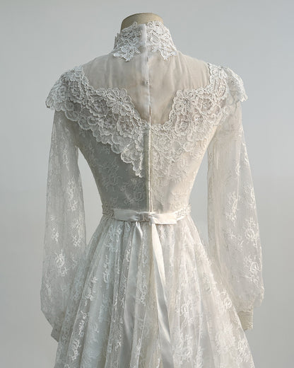 1970s 'The Eternal Vow' Wedding Gown / X-Small