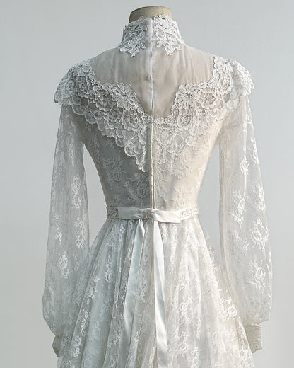 1970s 'The Eternal Vow' Wedding Gown / X-Small