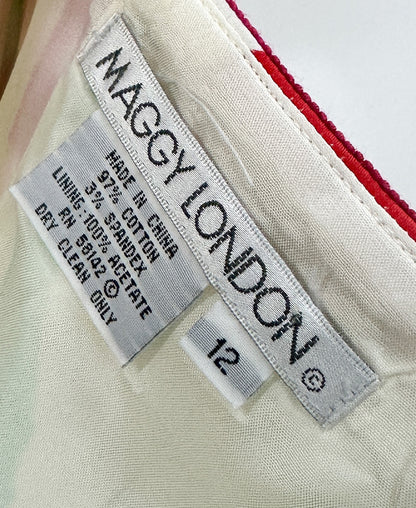 2000s Bright Tulip Cotton Sundress / Waist 34