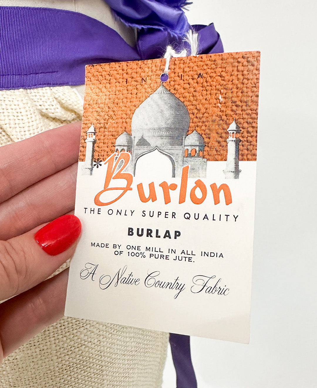 1950s MCM Apron with Grape Appliqué Pocket