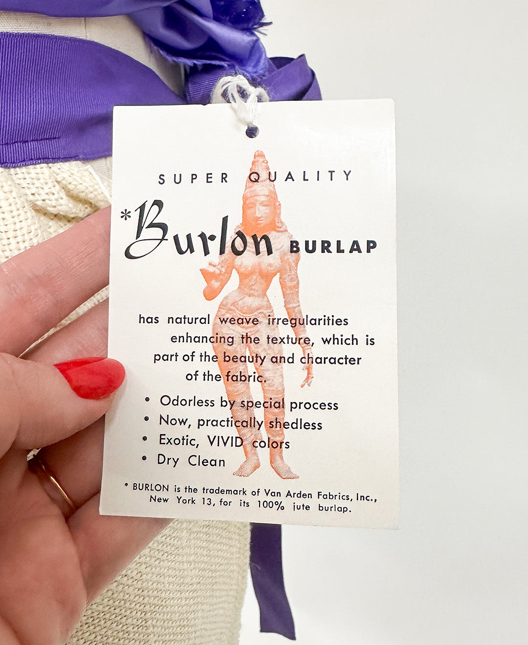 1950s MCM Apron with Grape Appliqué Pocket