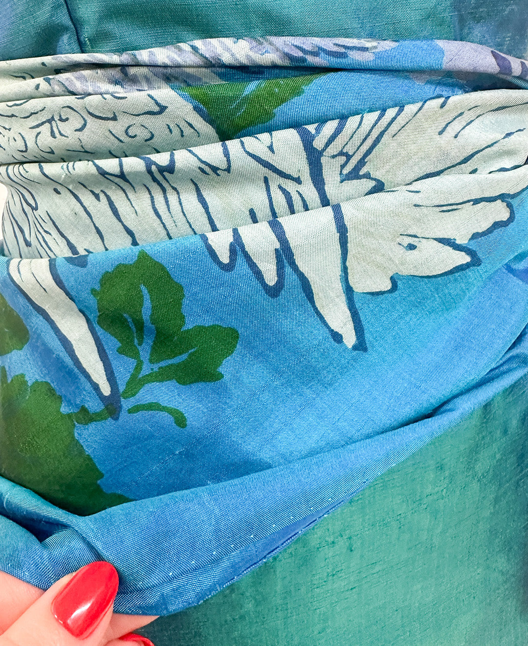 1960s Topical Bird Silk Scarf