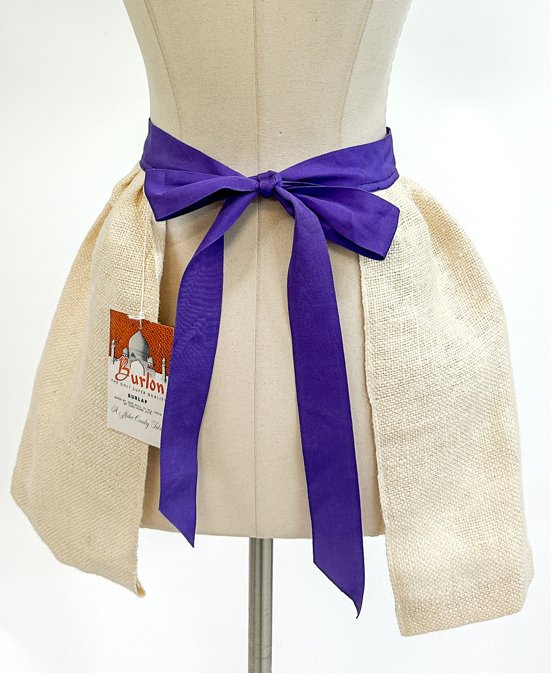 1950s MCM Apron with Grape Appliqué Pocket