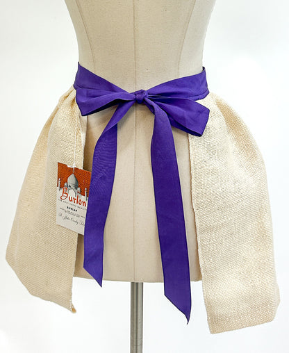 1950s MCM Apron with Grape Appliqué Pocket