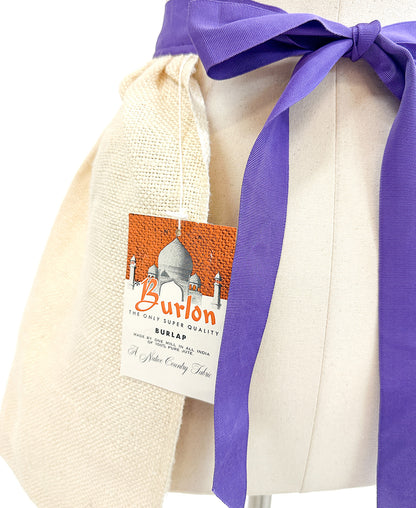 1950s MCM Apron with Grape Appliqué Pocket