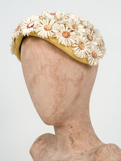 1940s Sunny Daisy Fascinator / One Size