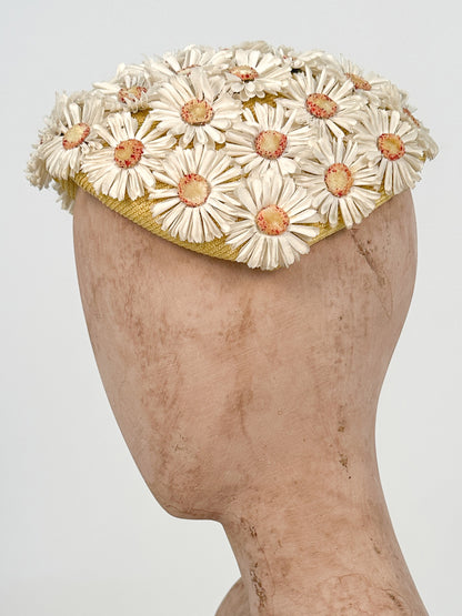 1940s Sunny Daisy Fascinator / One Size