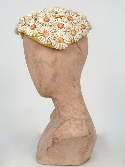1940s Sunny Daisy Fascinator / One Size