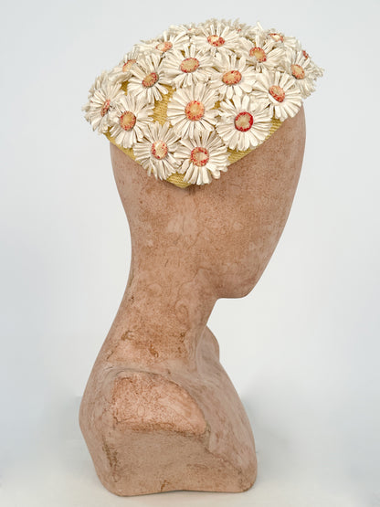 1940s Sunny Daisy Fascinator / One Size