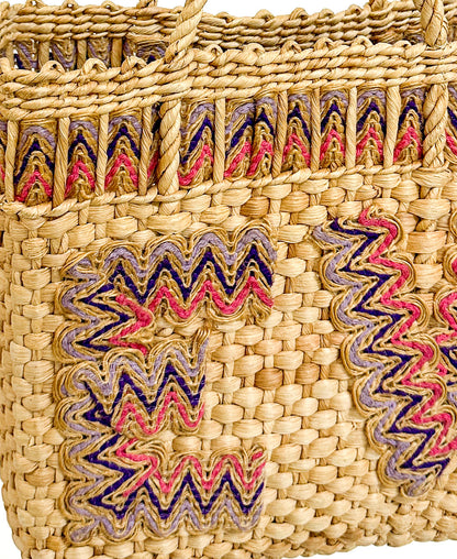 1960s' Straw 'EV' Beach Tote