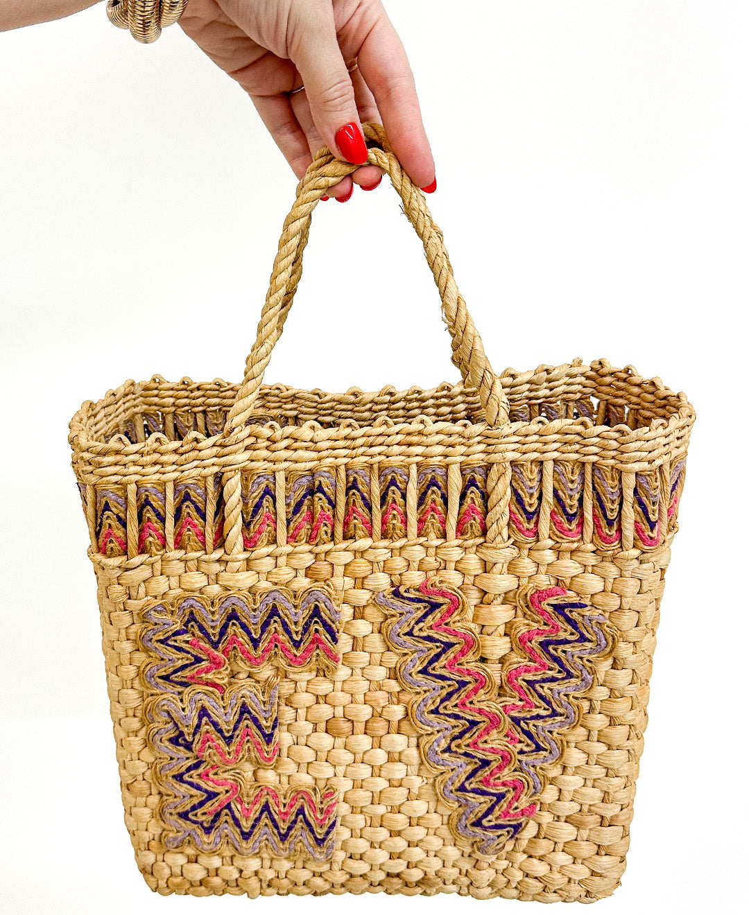 1960s' Straw 'EV' Beach Tote